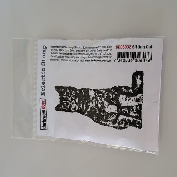 2 Cat Stamps Cat Reading Book Cat Book Cat Stamps for Crafts - Picture 6 of 12